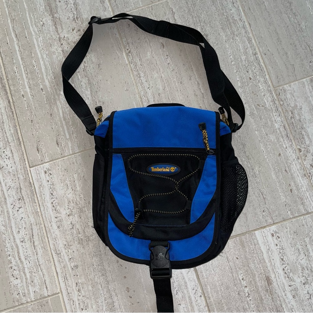 Timberland Men's Blue and Black Messenger Bag